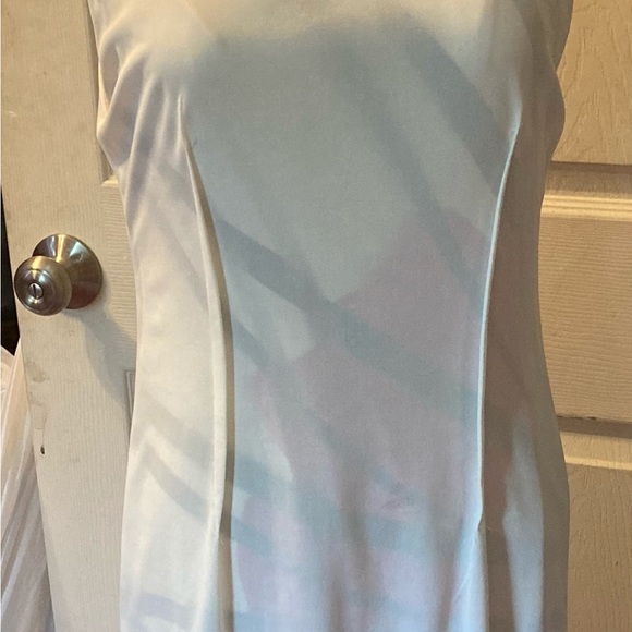 MAGGIE LONDON-FULLY LINED SLEEVELESS SHEATH size 6 PINK/WHTIE - Picture 5 of 10